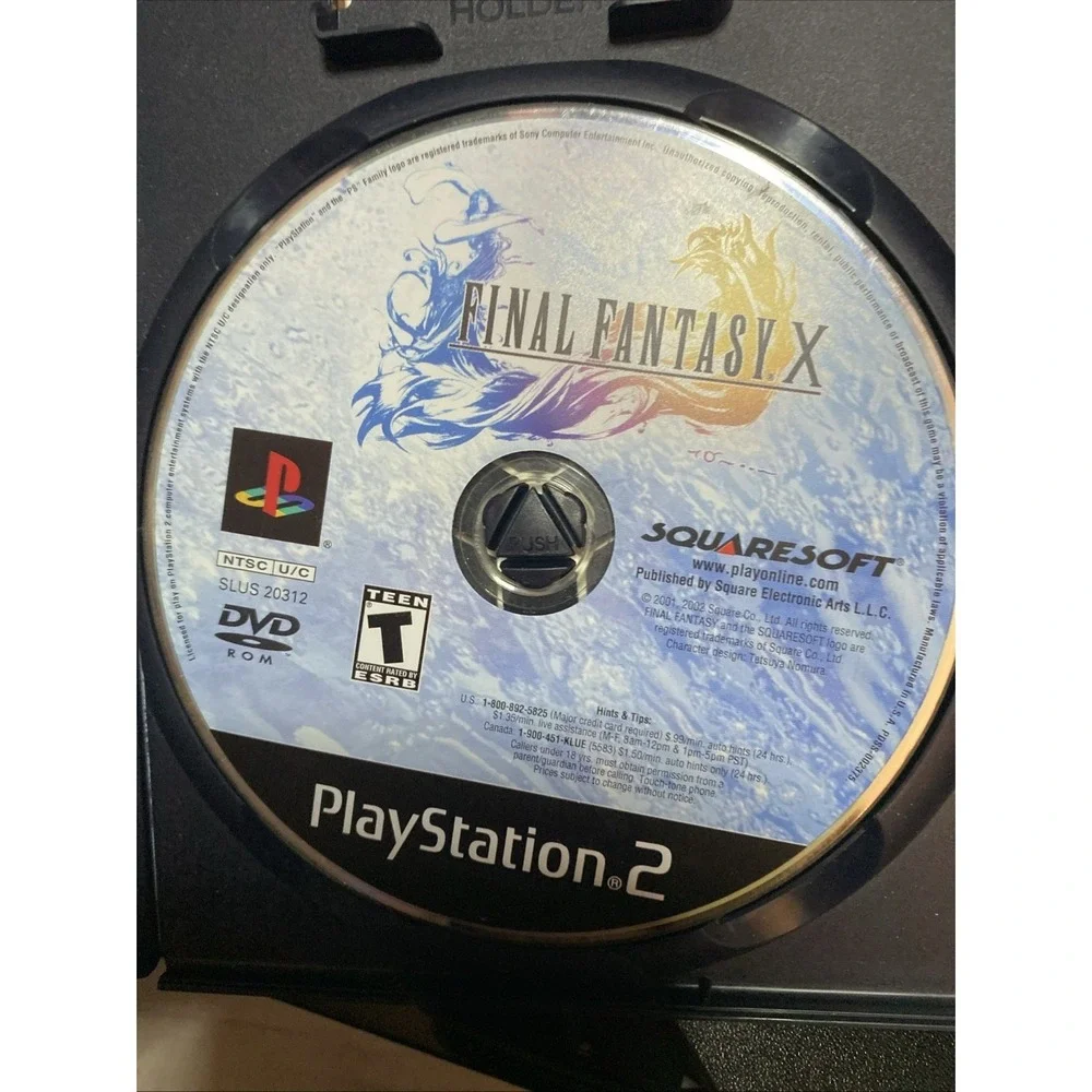 Sony PlayStation PS2 Game: Final Fantasy X No Manual -BLACK LABEL